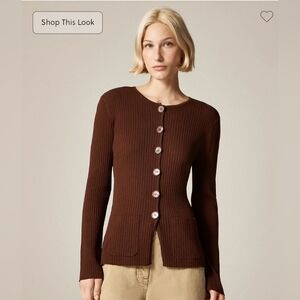 J Crew Super Stretc Ribbed Cardigan